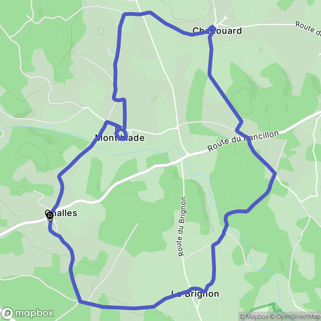 Chomelix : carte du parcours de randonnée - France