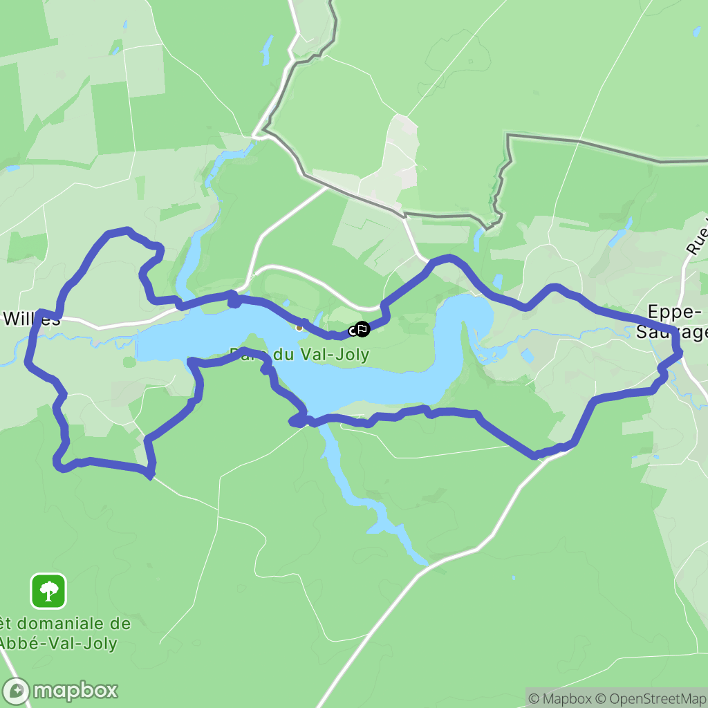 Eppe-Sauvage : carte du parcours de randonnée - France