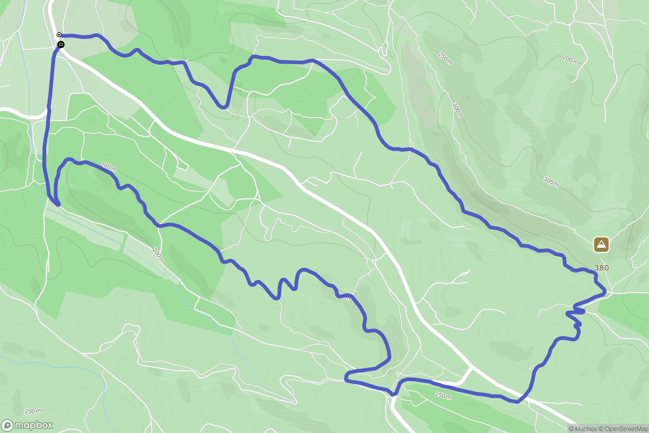 Eygalières : carte du parcours de randonnée - France