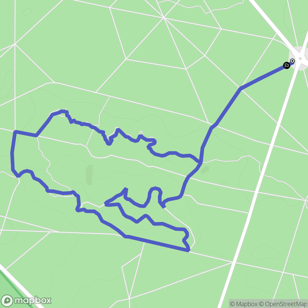 Fontainebleau : carte du parcours de randonnée - France