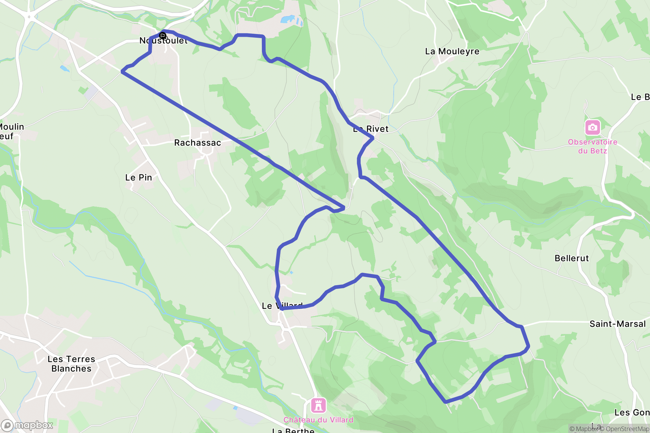 Saint-Germain-Laprade : carte du parcours de randonnée - France