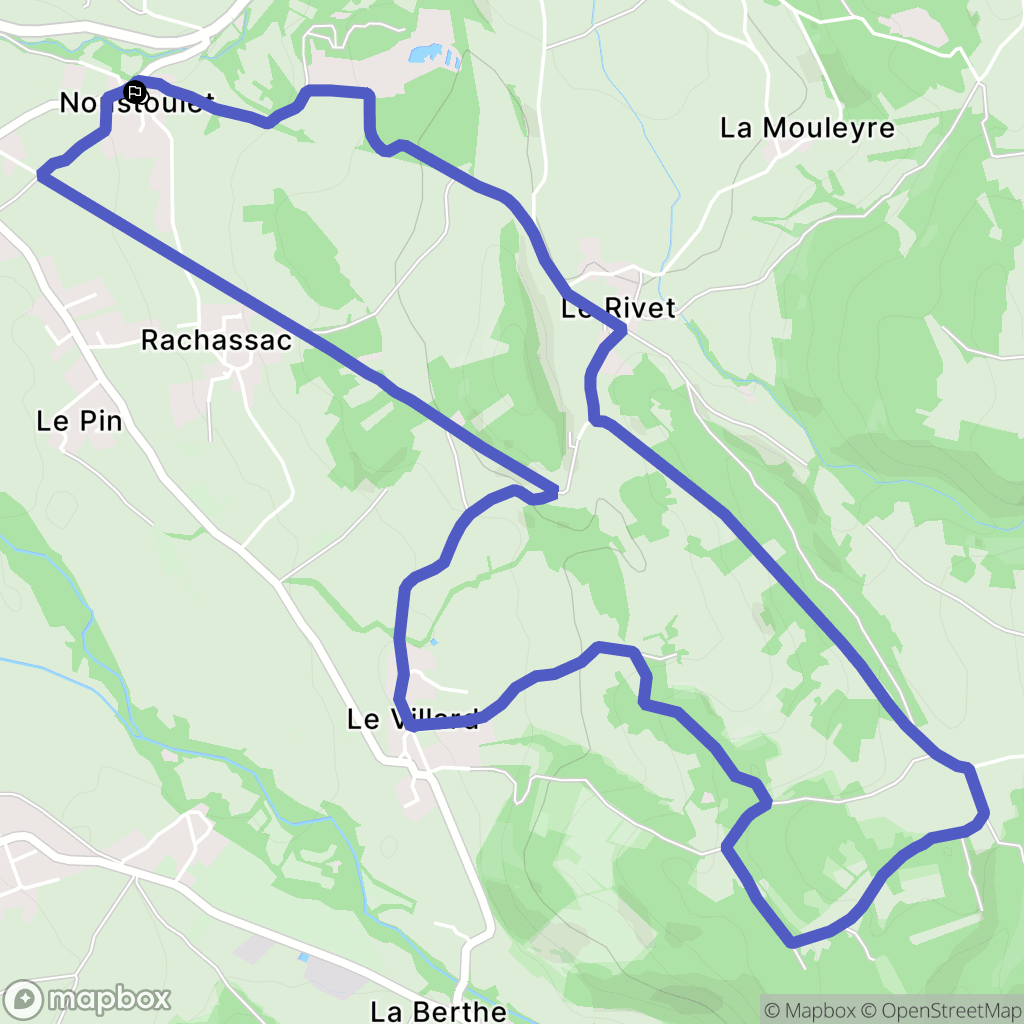 Saint-Germain-Laprade : carte du parcours de randonnée - France
