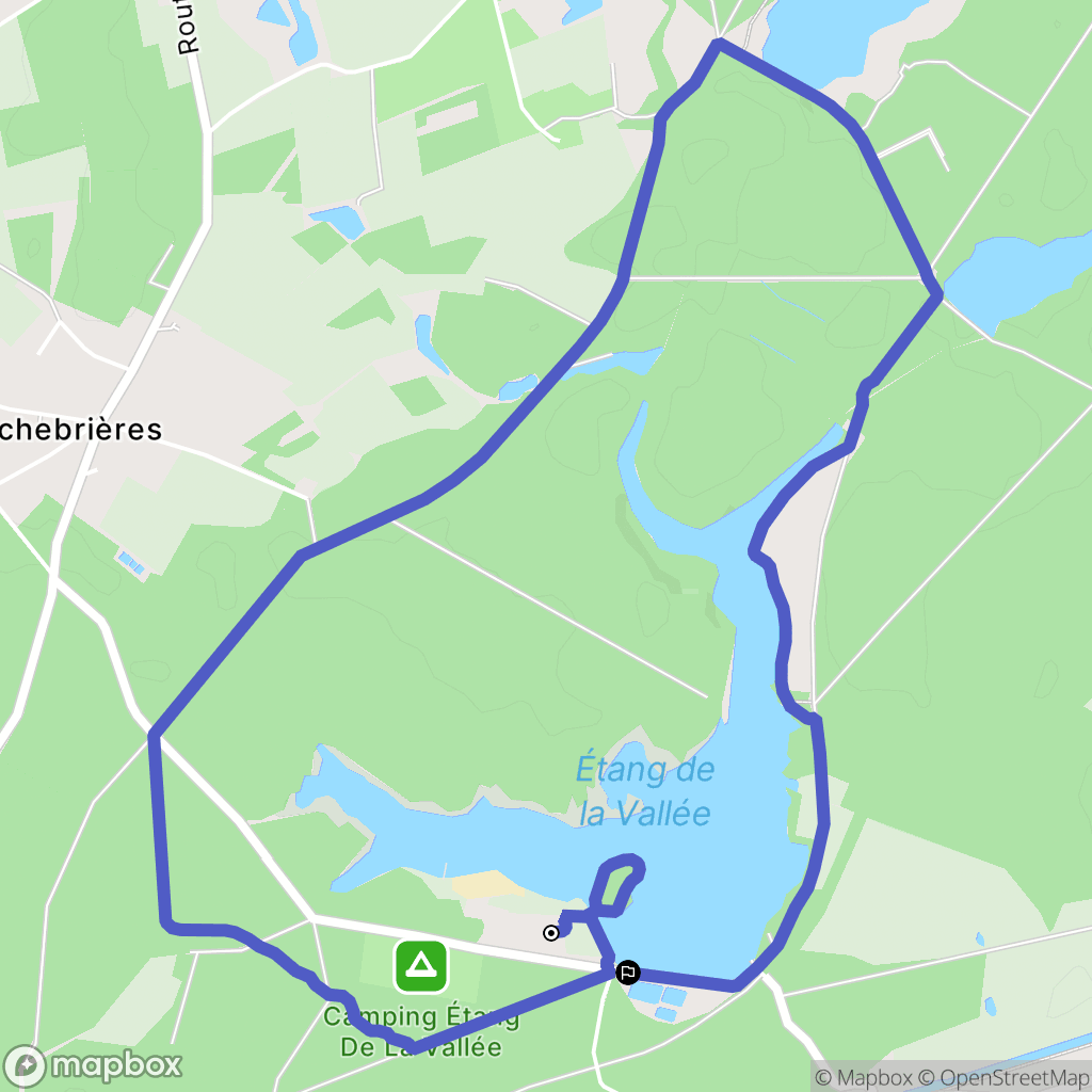 Combleux : carte du parcours de randonnée - France
