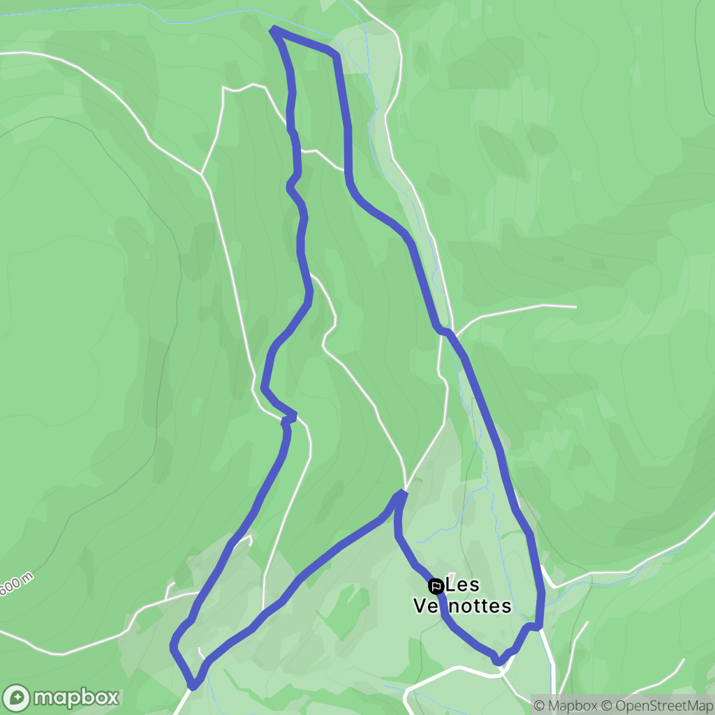 La Grande-Verrière : carte du parcours de randonnée - France
