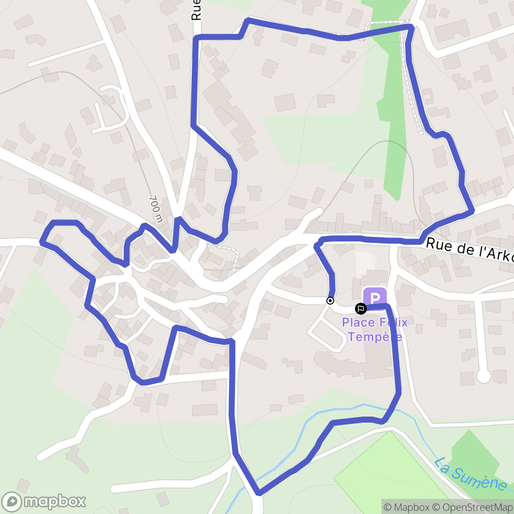 Blavozy : carte du parcours de randonnée - France
