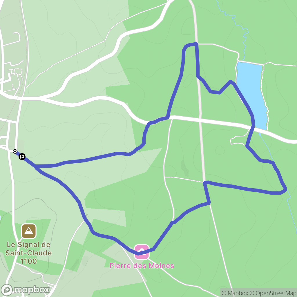 La Chaise-Dieu : carte du parcours de randonnée - France