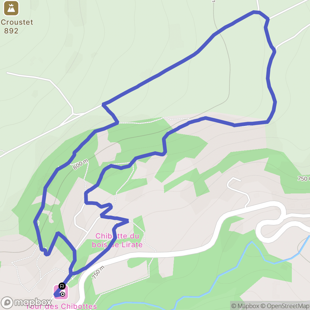 Vals-près-le-Puy : carte du parcours de randonnée - France