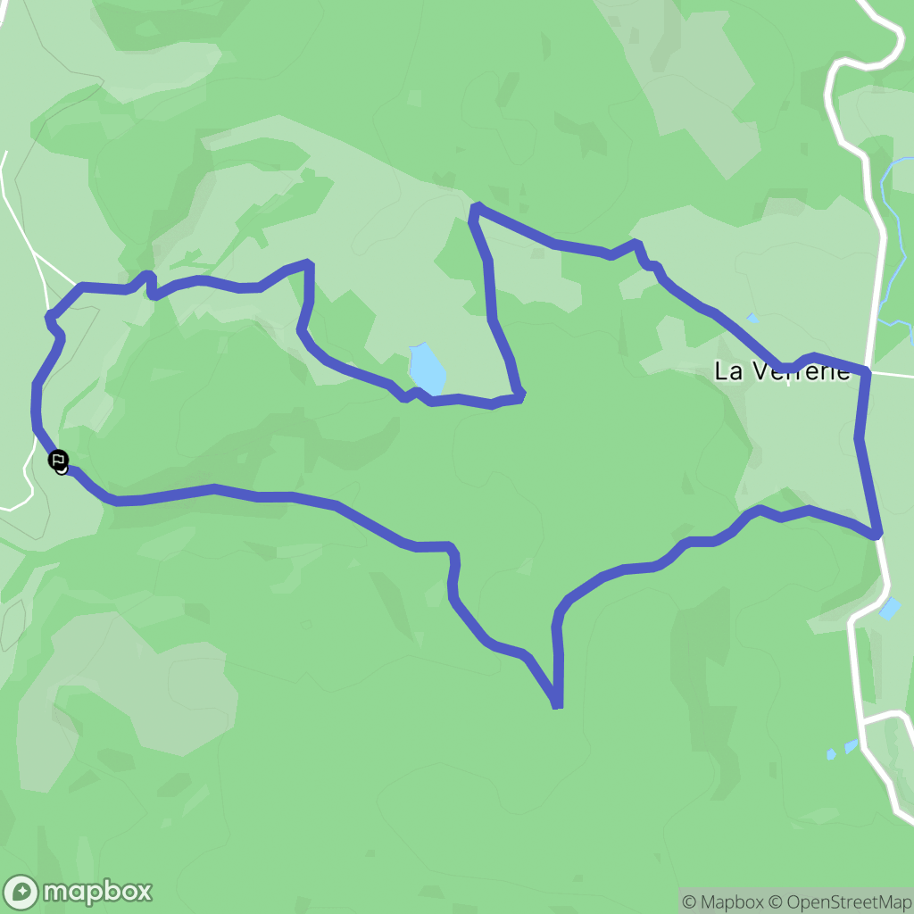 Ouroux-en-Morvan : carte du parcours de randonnée - France