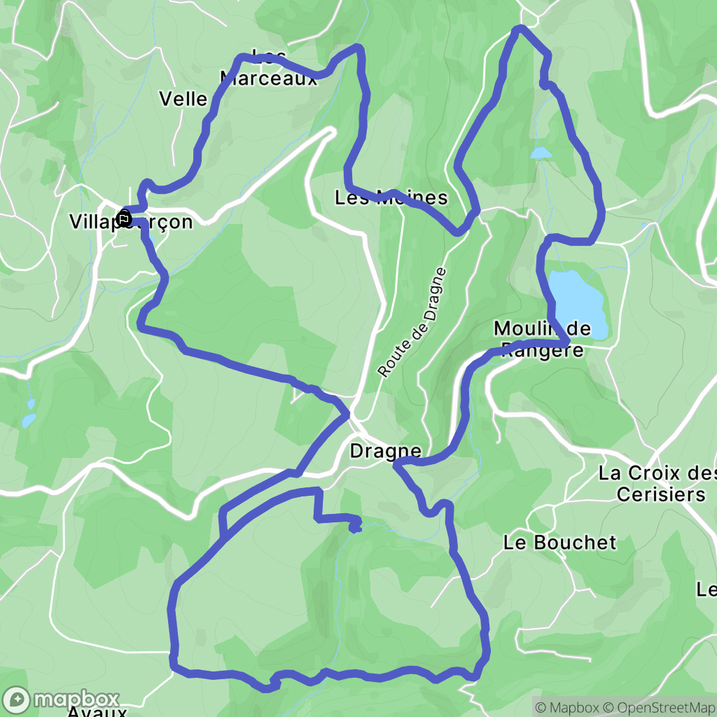 Villapourçon : carte du parcours de randonnée - France