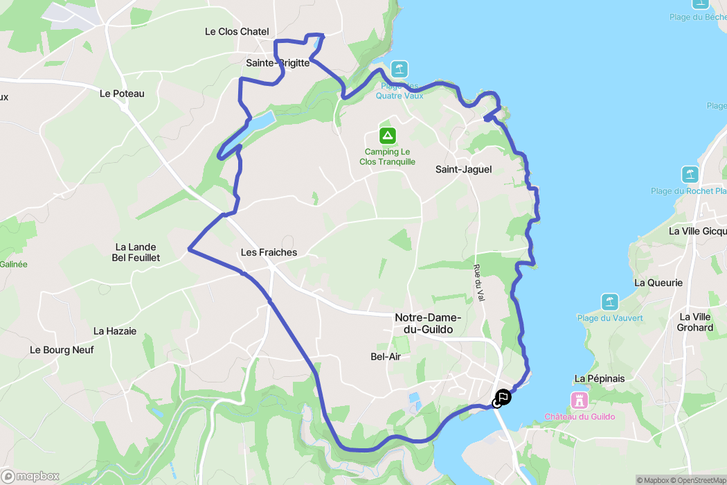 Saint-Cast-le-Guildo : carte du parcours de randonnée - France