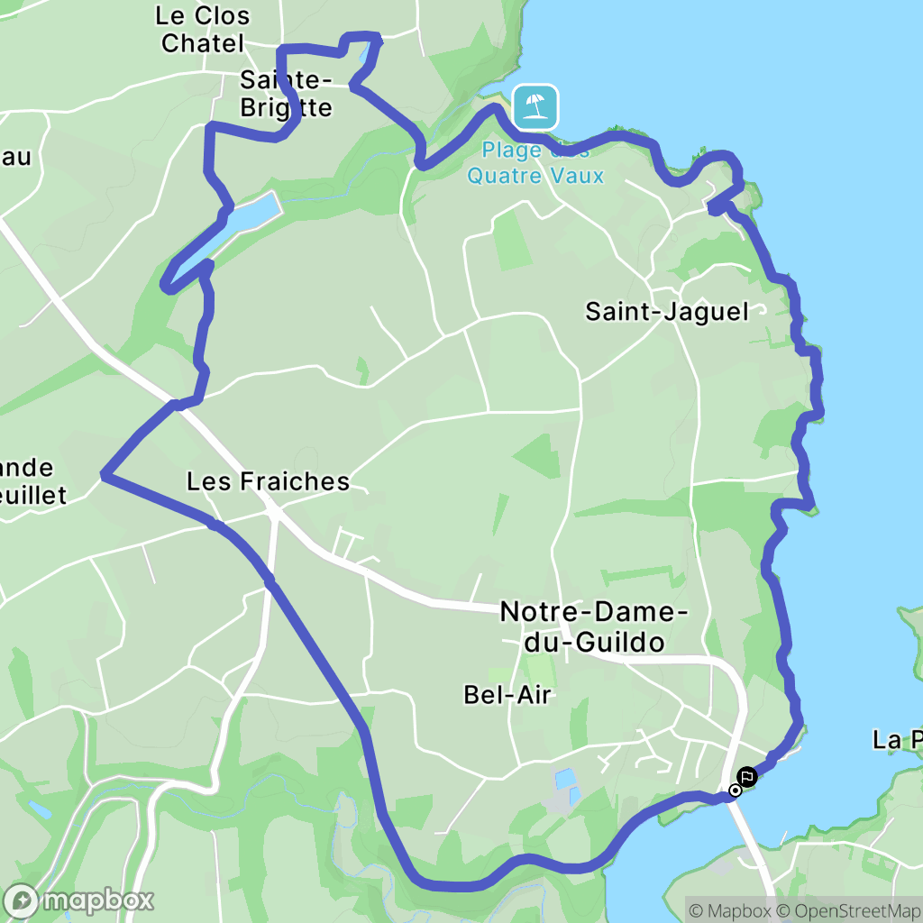 Saint-Cast-le-Guildo : carte du parcours de randonnée - France