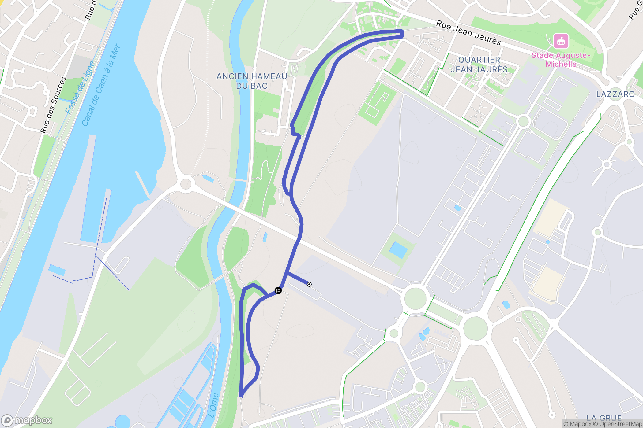 Colombelles : carte du parcours de randonnée - France
