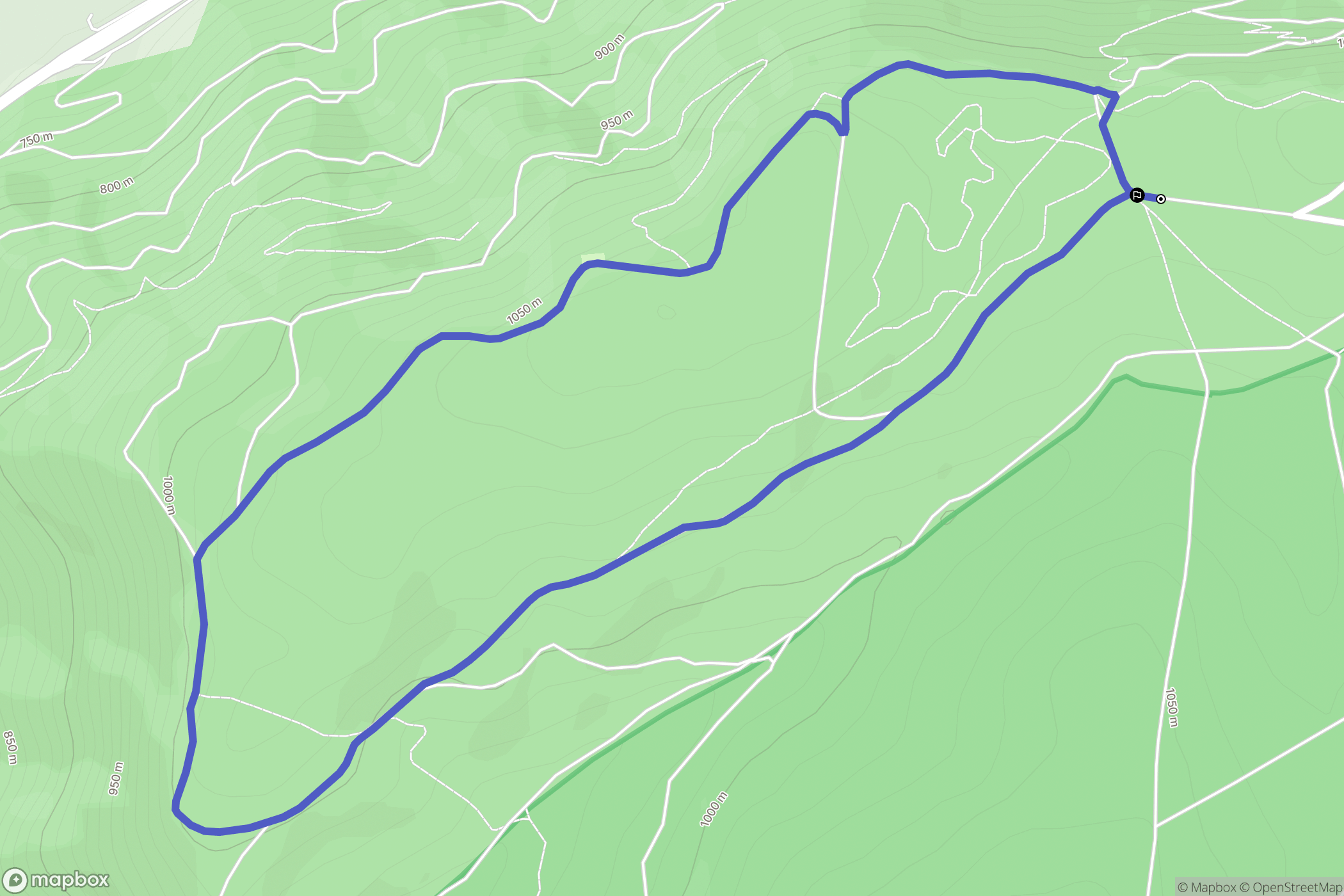 Mende : carte du parcours de randonnée - France
