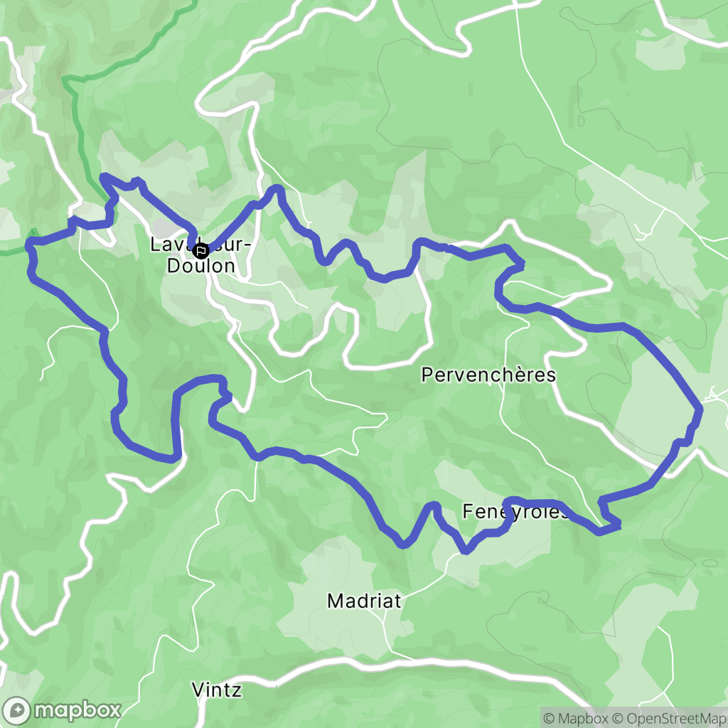 Laval-sur-Doulon : carte du parcours de randonnée - France