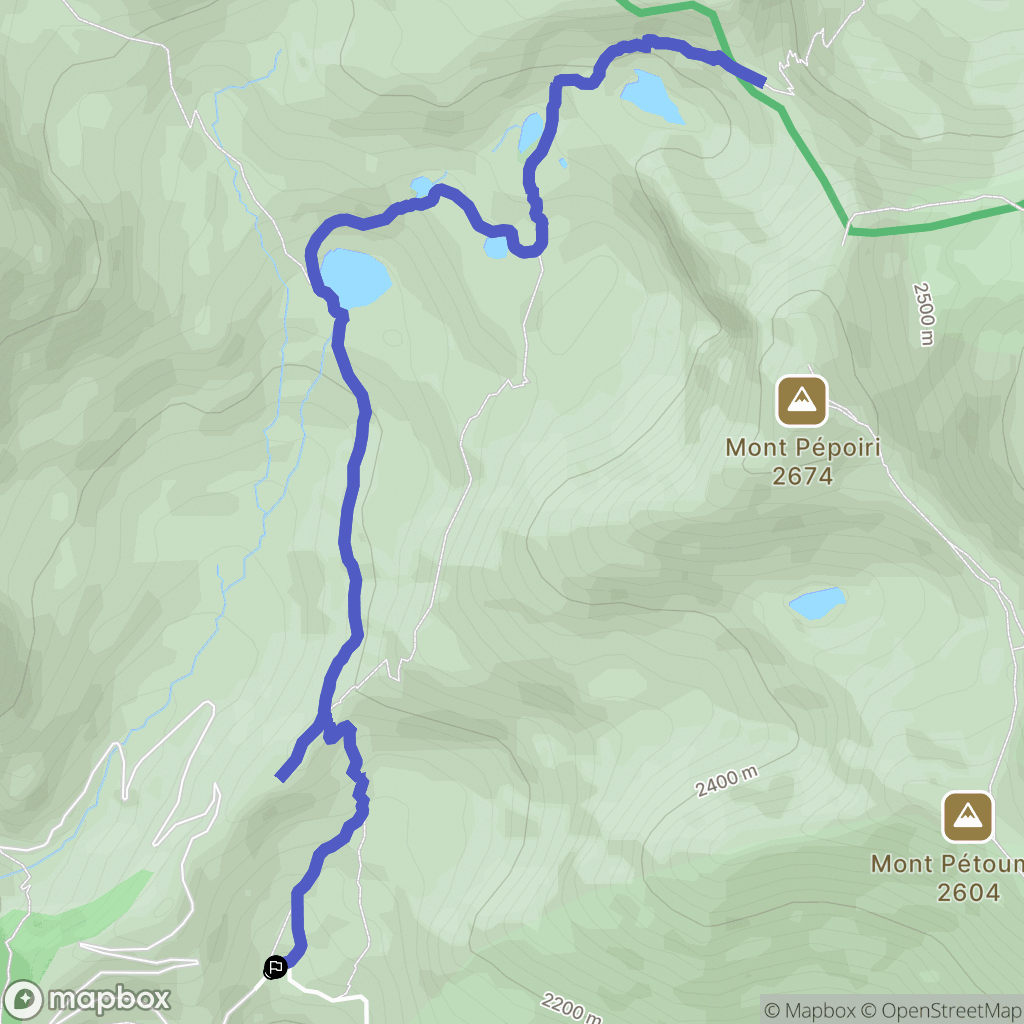 Valdeblore : carte du parcours de randonnée - France