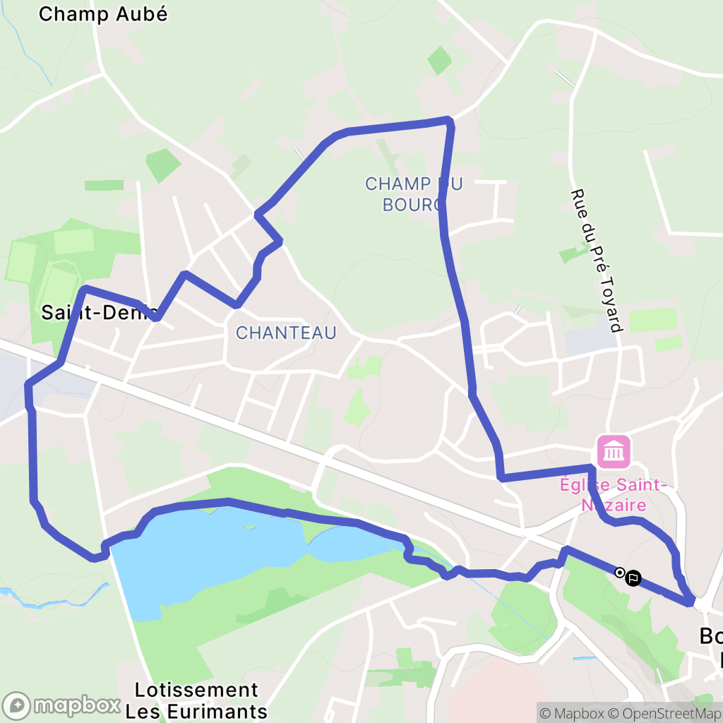Bourbon-Lancy : carte du parcours de randonnée - France
