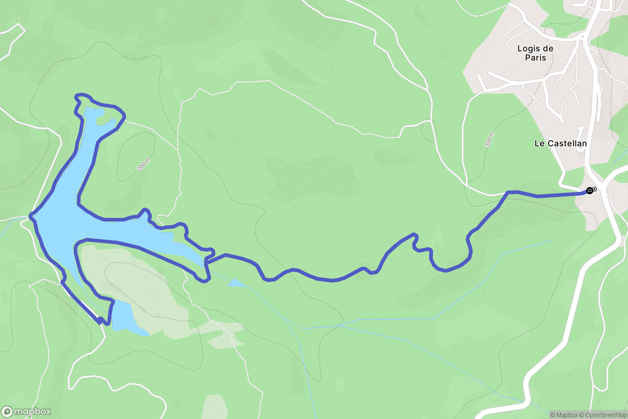 Les-Adrets-de-l'Esterel : carte du parcours de randonnée - France