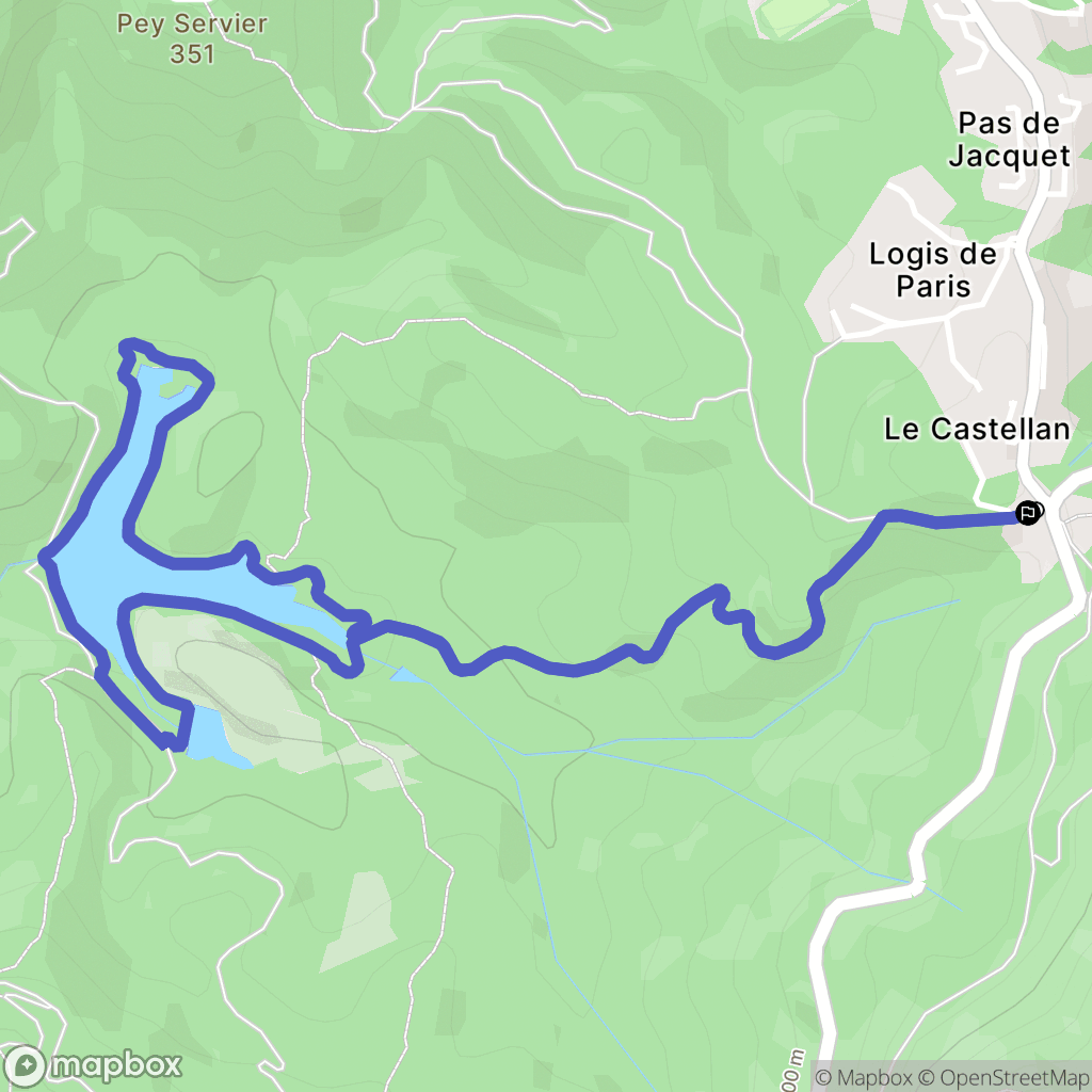 Les-Adrets-de-l'Esterel : carte du parcours de randonnée - France