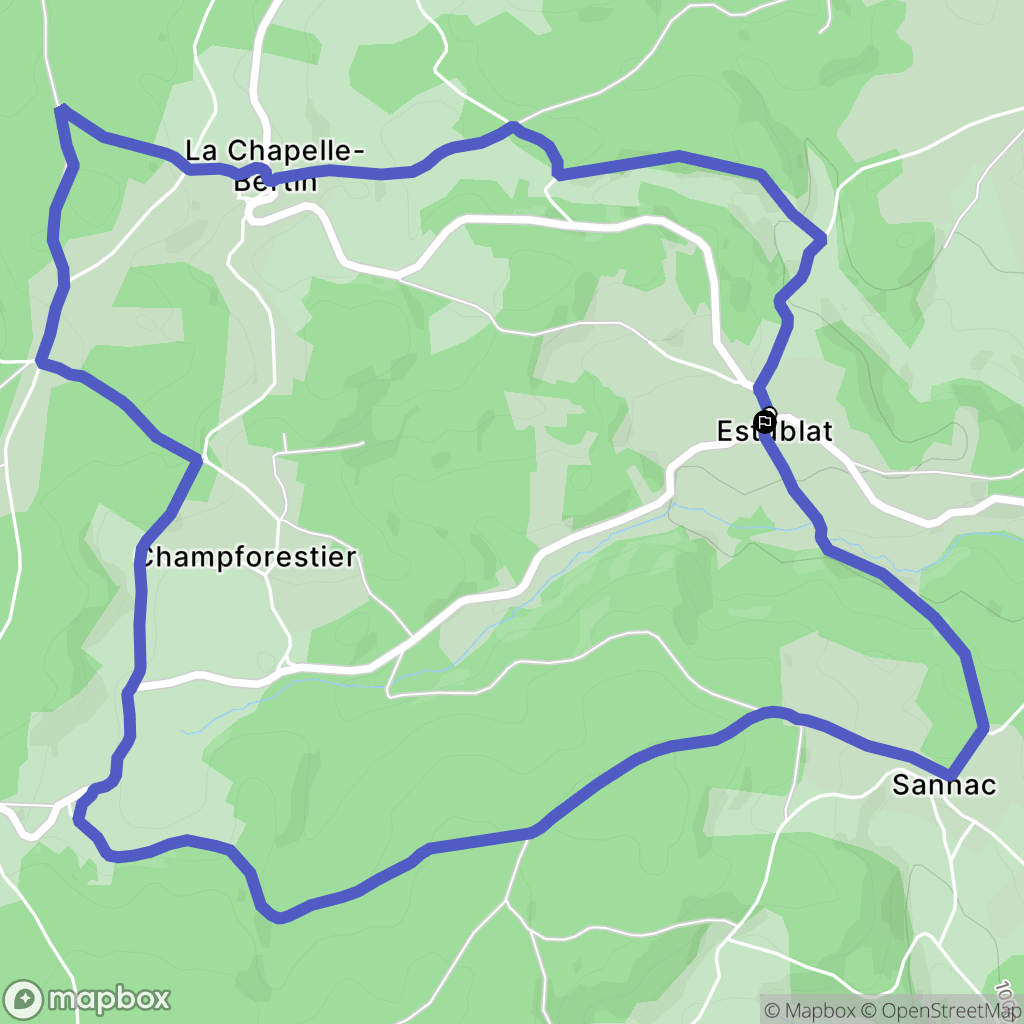 La Chapelle-Bertin : carte du parcours de randonnée - France