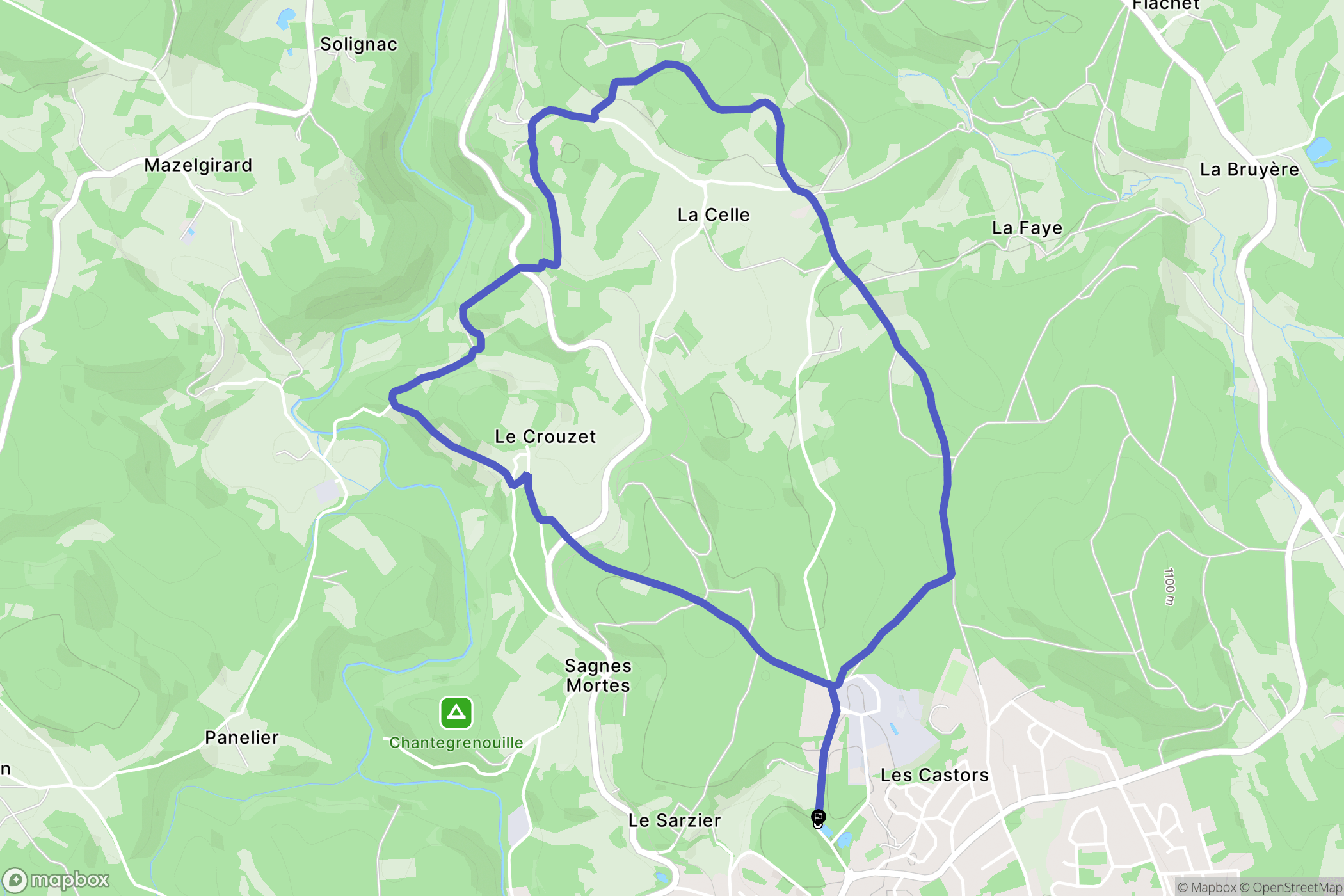 Le Chambon-sur-Lignon : carte du parcours de randonnée - France