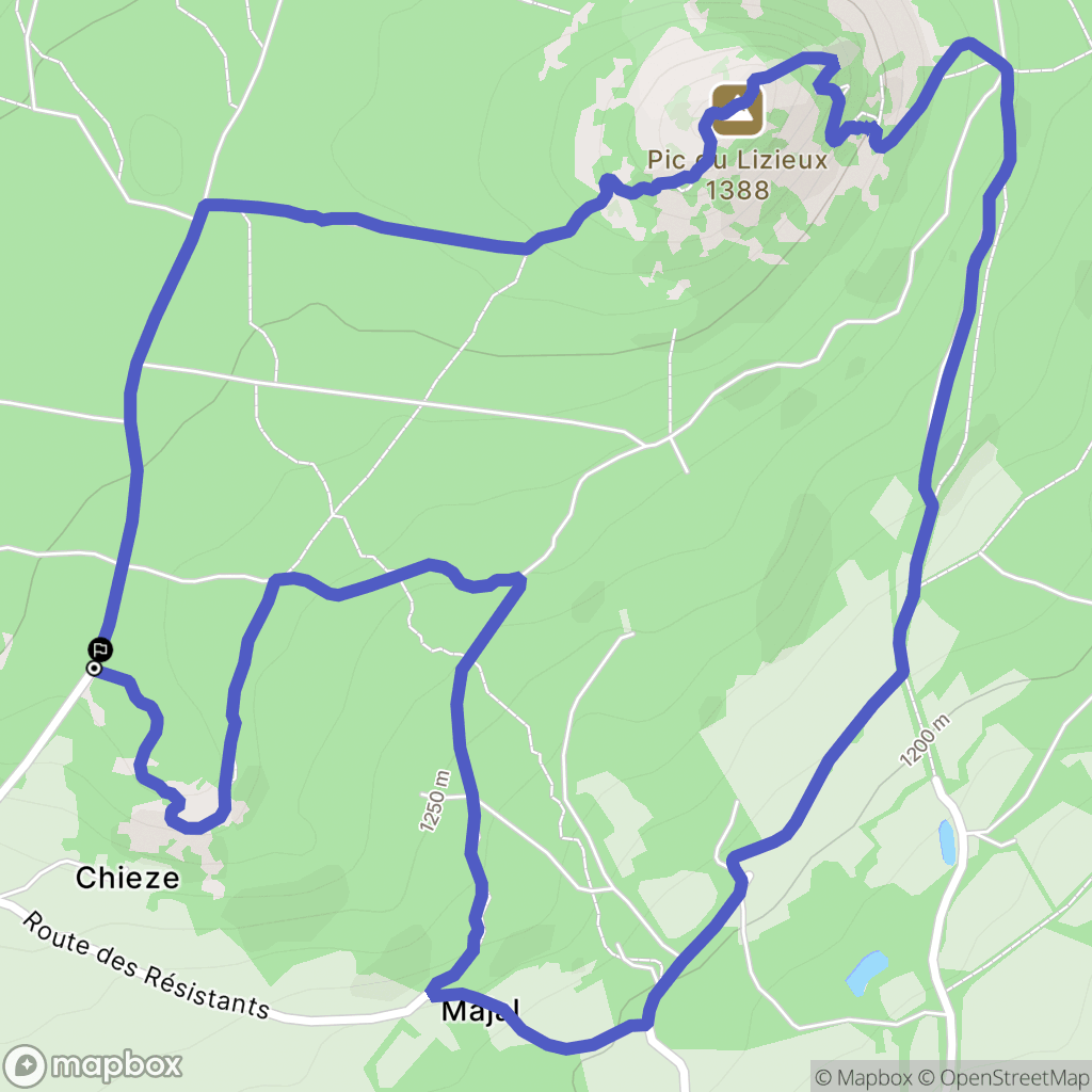 Araules : carte du parcours de randonnée - France