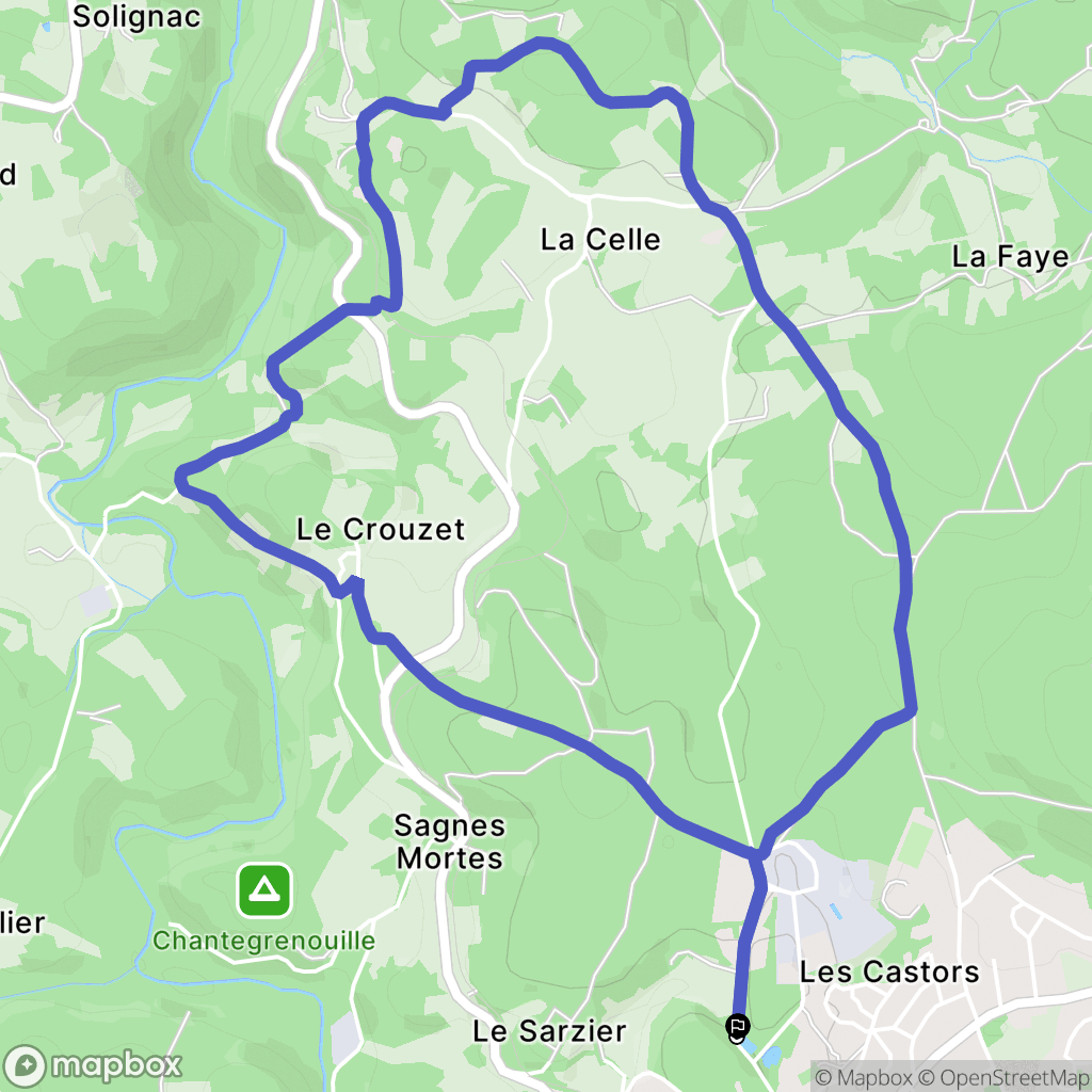 Le Chambon-sur-Lignon : carte du parcours de randonnée - France