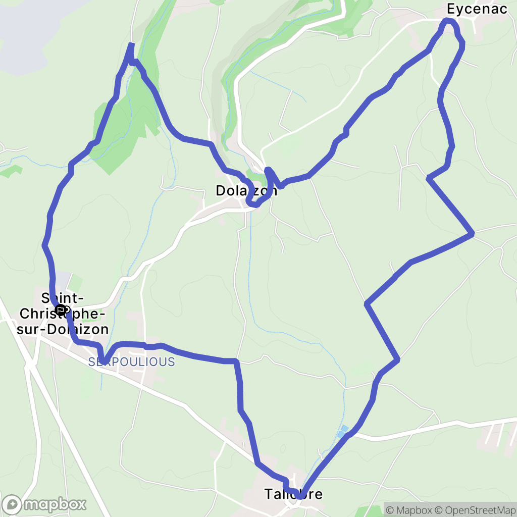 Saint-Christophe-sur-Dolaison : carte du parcours de randonnée - France