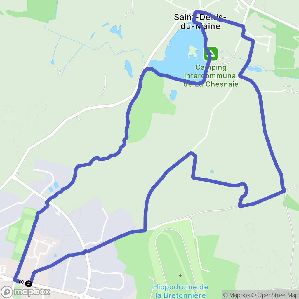 Meslay-du-Maine : carte du parcours de randonnée - France