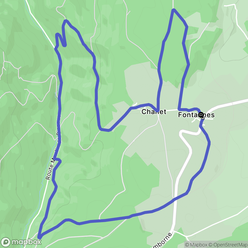 Jullianges : carte du parcours de randonnée - France