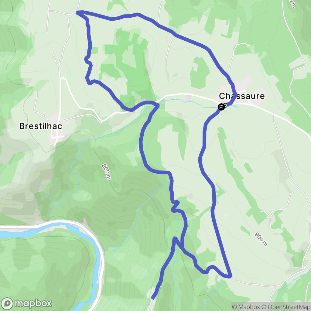 Chaspinhac : carte du parcours de randonnée - France