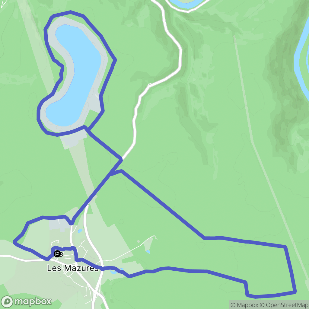 Les Mazures : carte du parcours de randonnée - France