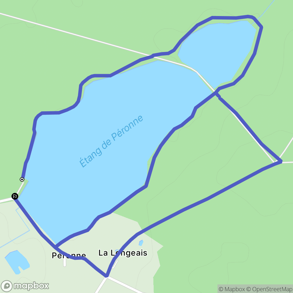 Péronne : carte du parcours de randonnée - France