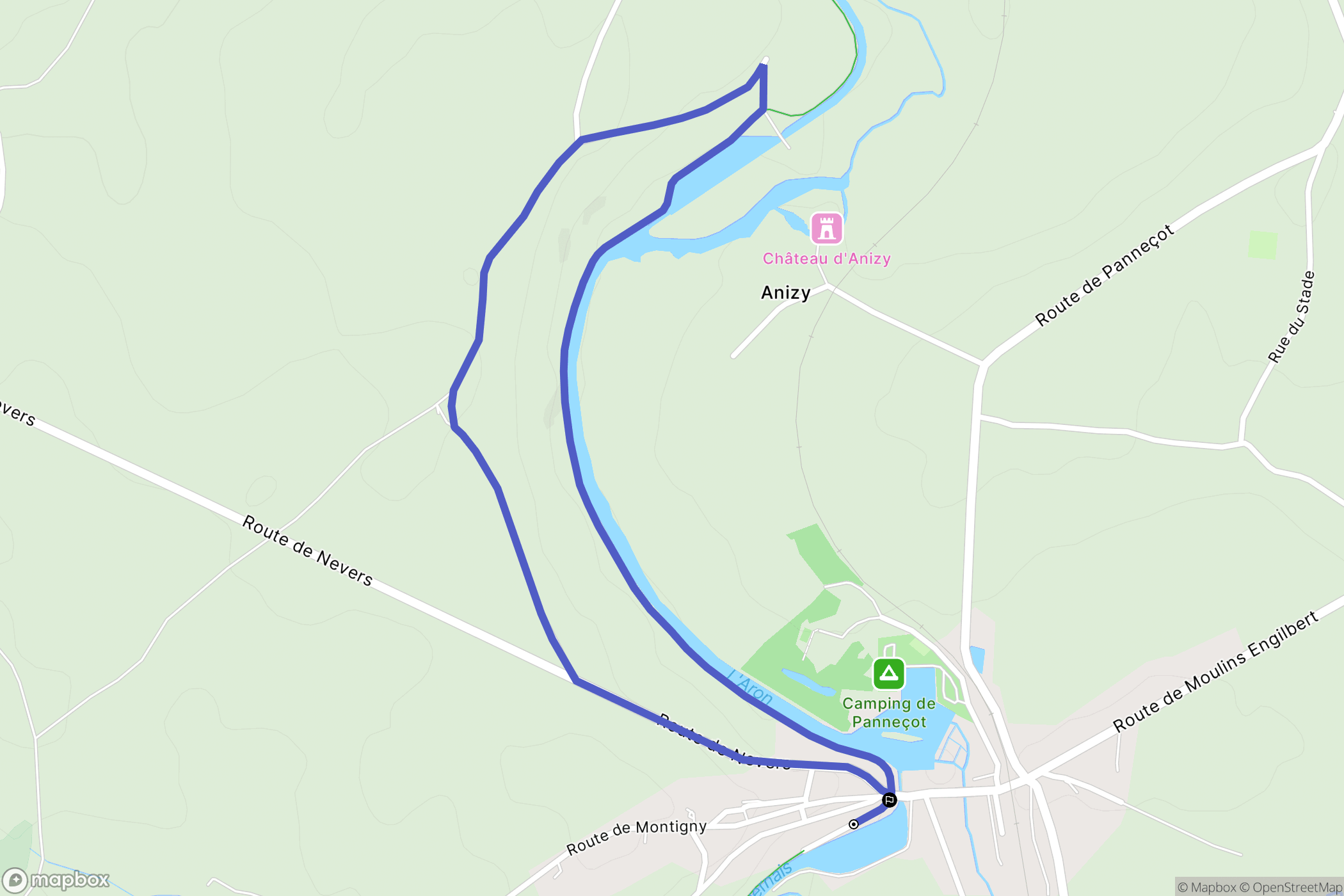 Limanton : carte du parcours de randonnée - France