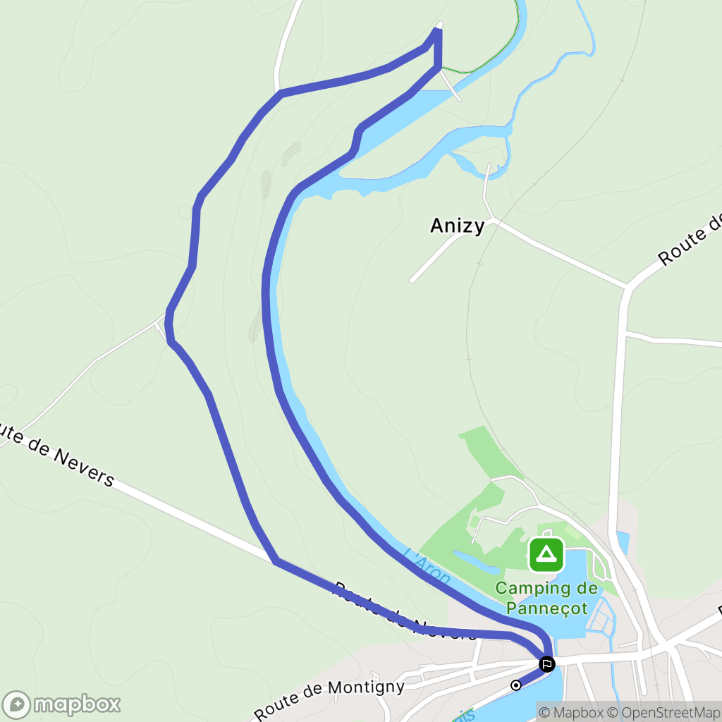 Limanton : carte du parcours de randonnée - France