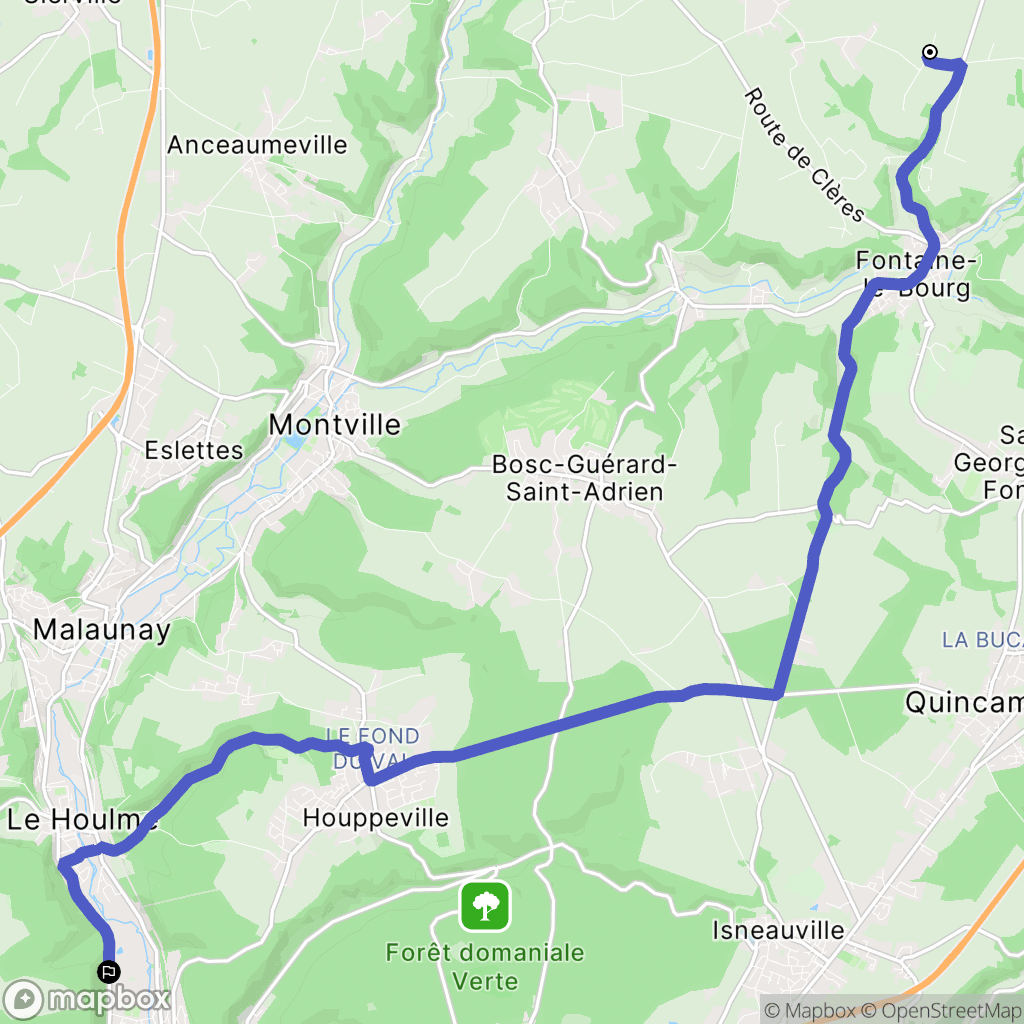 Fontaine-le-Bourg : carte du parcours de randonnée - France