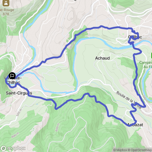 Lavoûte-Chilhac : carte du parcours de randonnée - France
