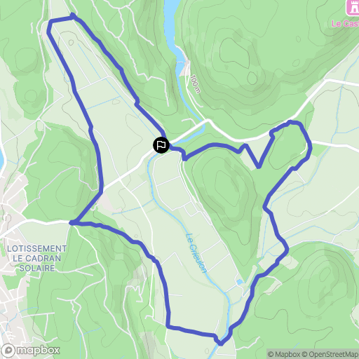 Quissac : carte du parcours de randonnée - France