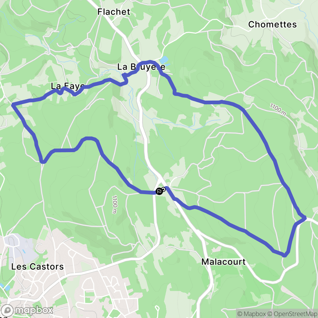 Le Chambon-sur-Lignon : carte du parcours de randonnée - France