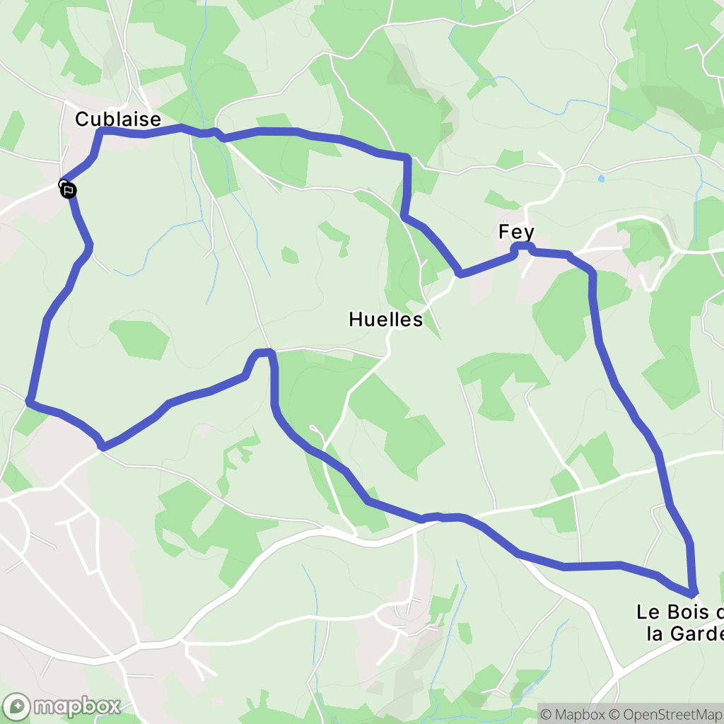 Les Villettes : carte du parcours de randonnée - France