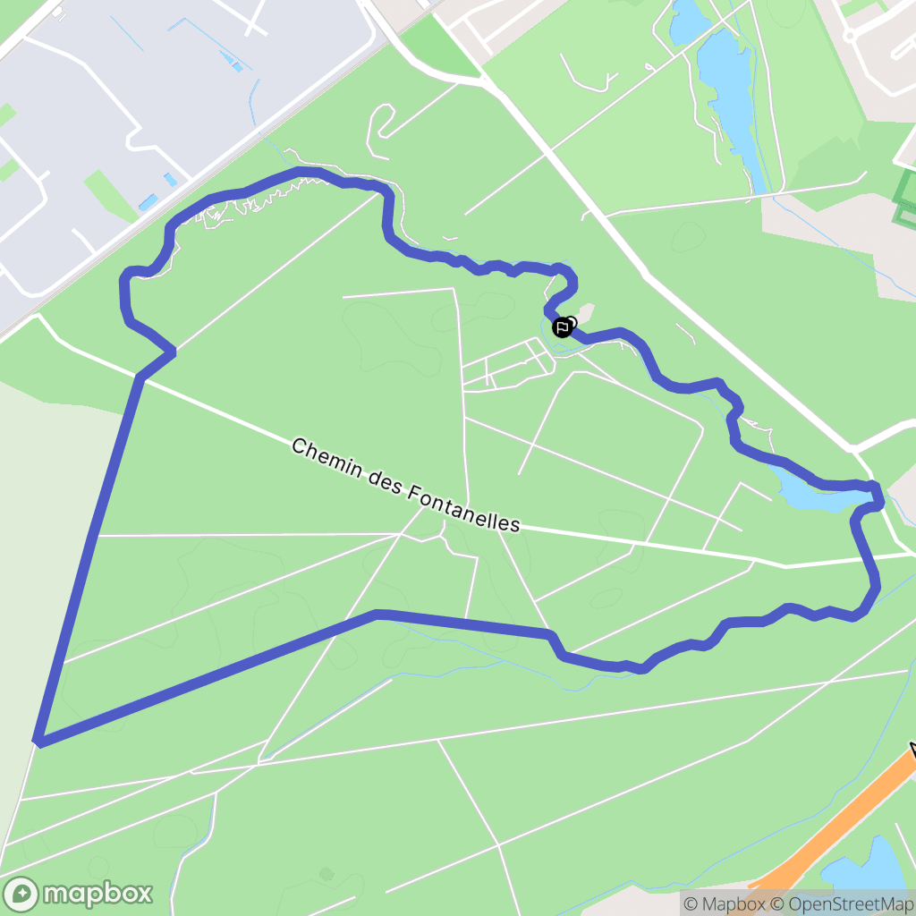 Cestas : carte du parcours de randonnée - France