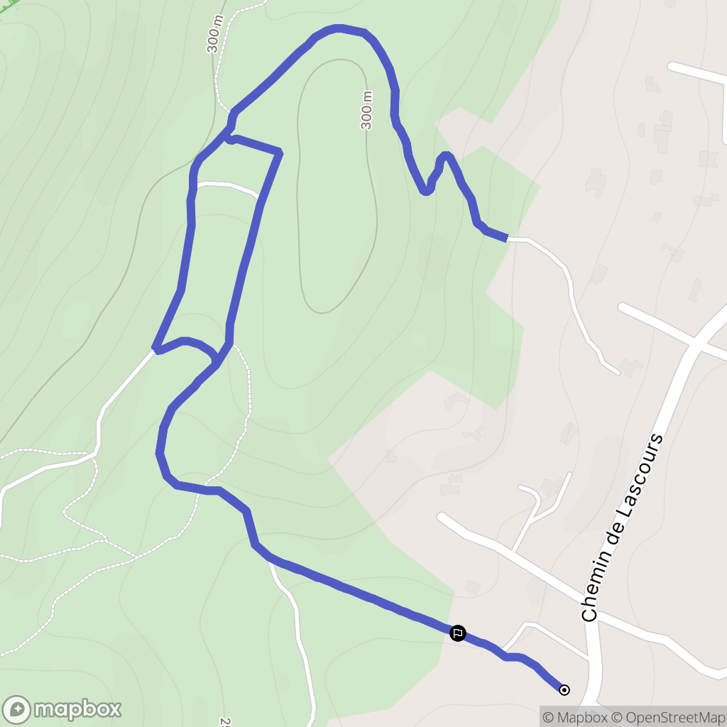 Aubagne : carte du parcours de randonnée - France