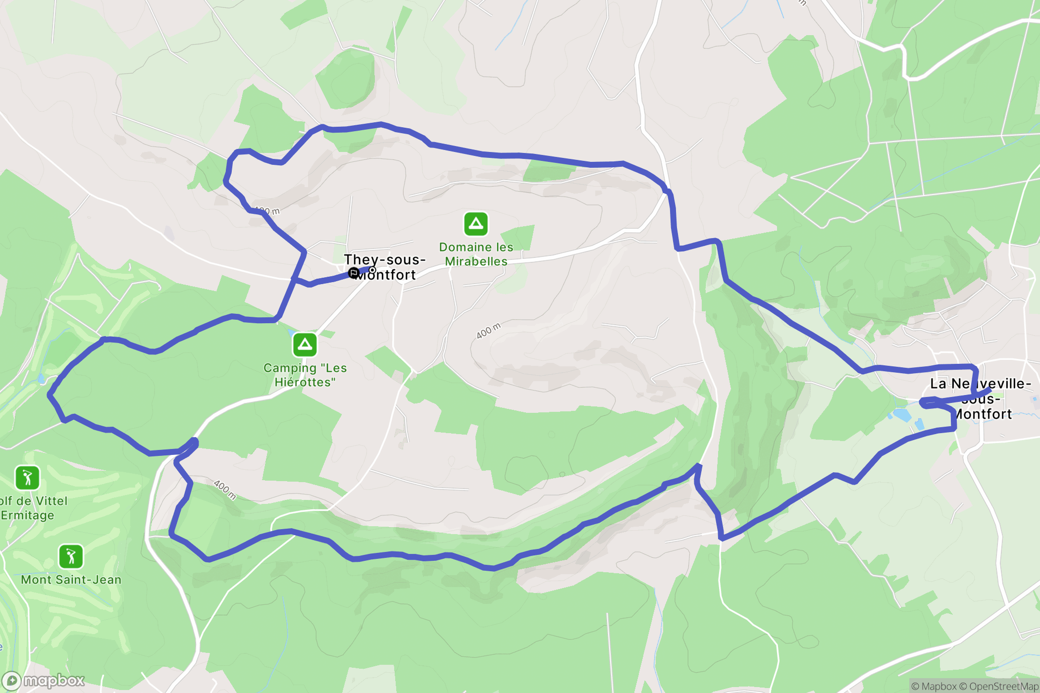 They-Sous-Montfort : carte du parcours de randonnée - France