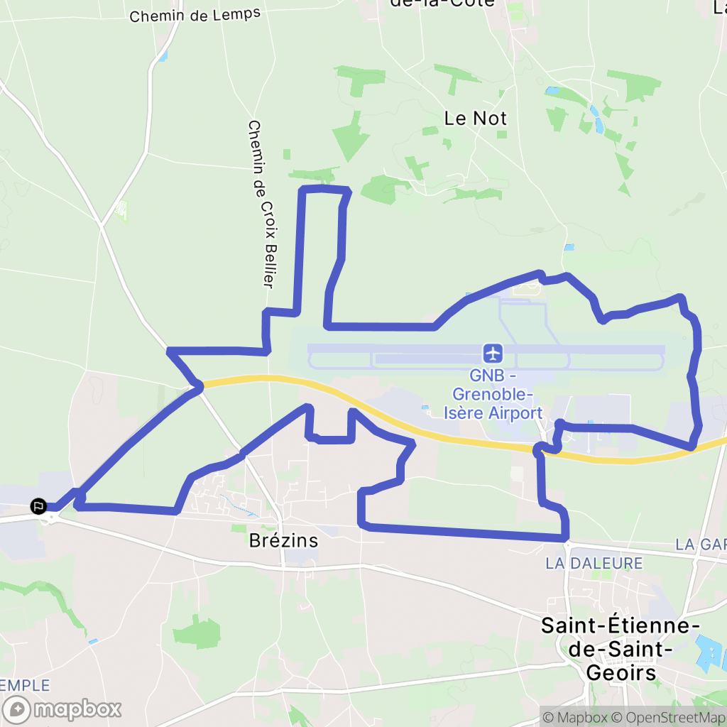 La Côte-Saint-André : carte du parcours de randonnée - France