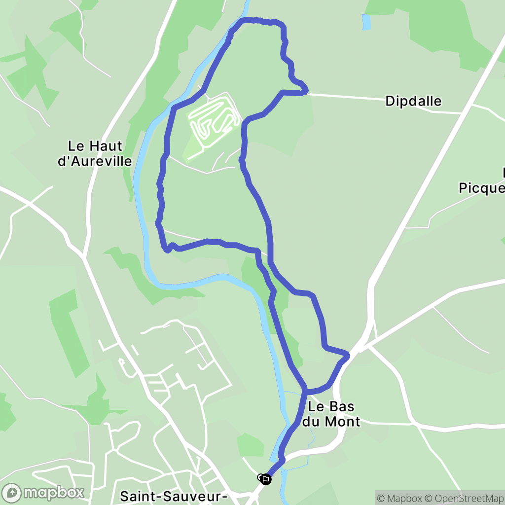 Saint-Sauveur-le-Vicomte : carte du parcours de randonnée - France
