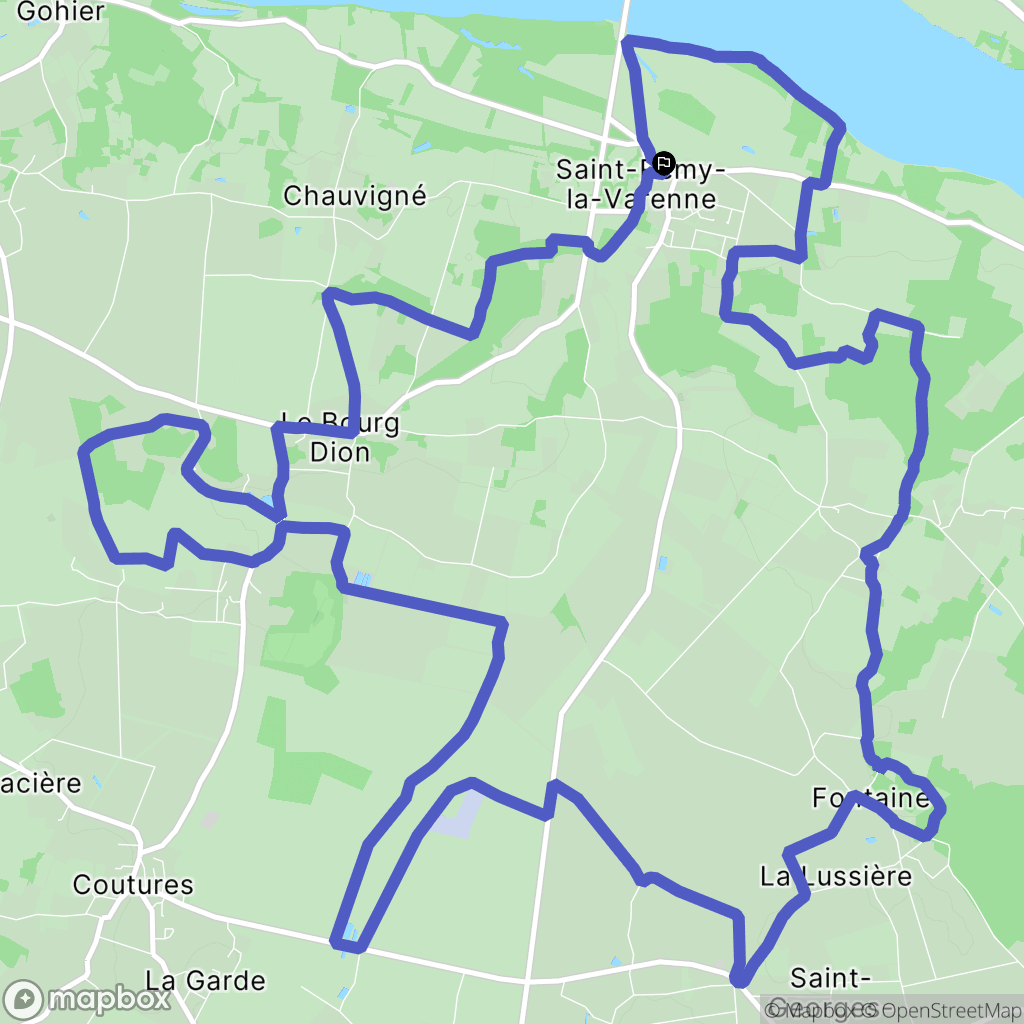 Brissac-Loire-Aubance : carte du parcours de randonnée - France