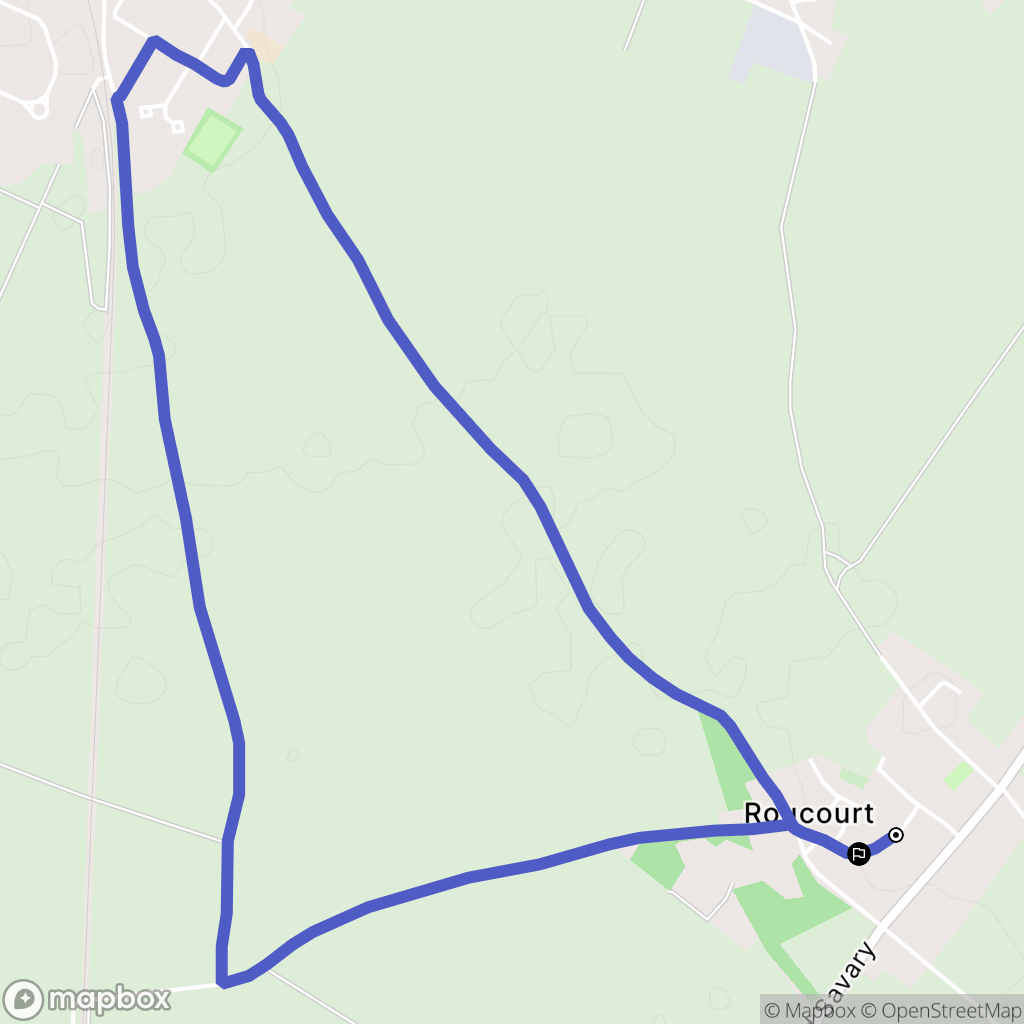 Roucourt : carte du parcours de randonnée - France