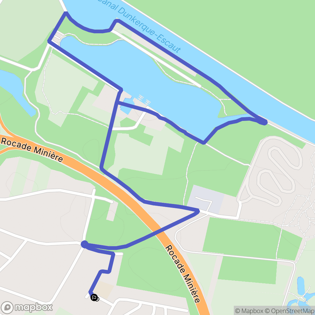 Courcelles-lès-Lens : carte du parcours de randonnée - France