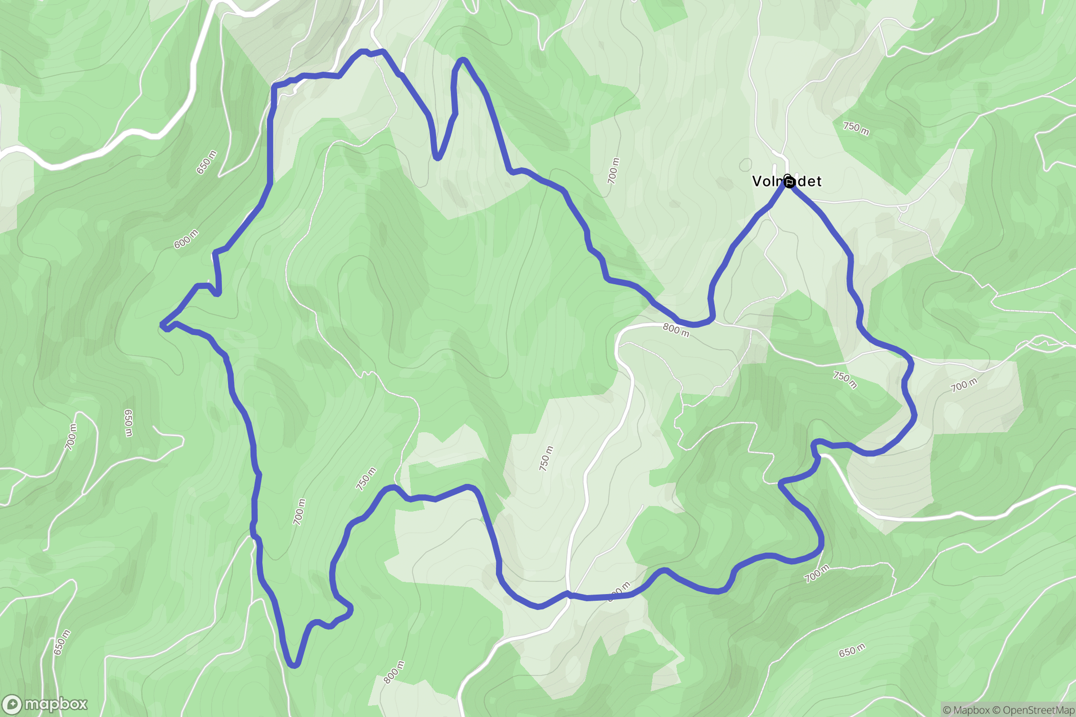 Langeac : carte du parcours de randonnée - France