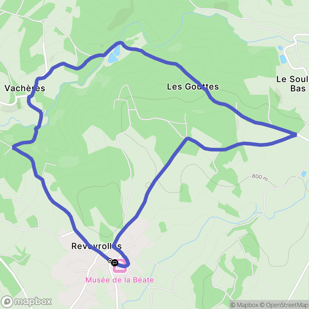 Sainte-Sigolène : carte du parcours de randonnée - France