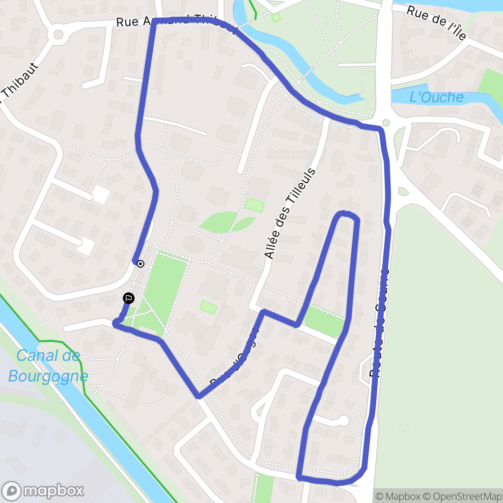 Longvic : carte du parcours de randonnée - France